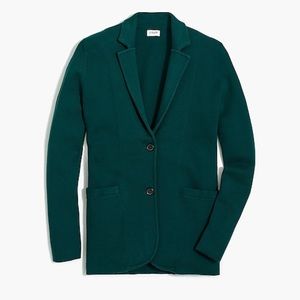 JCrew Sweater Blazer Academic Green